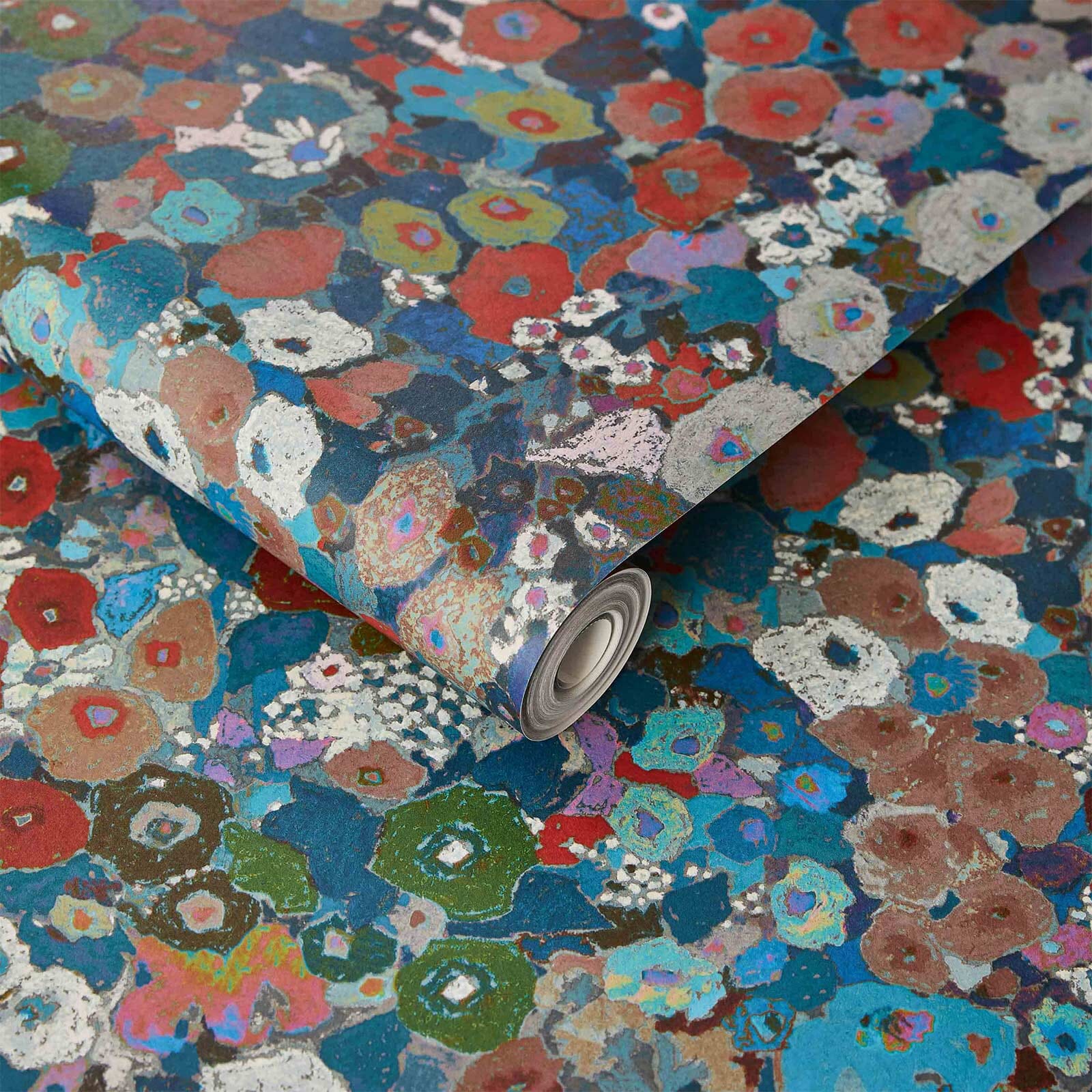 Hollyhocks Wallpaper - Winter - House of Hackney - 1 - WA - HOL - DI - WIT - XXX - Premier Wallcovering