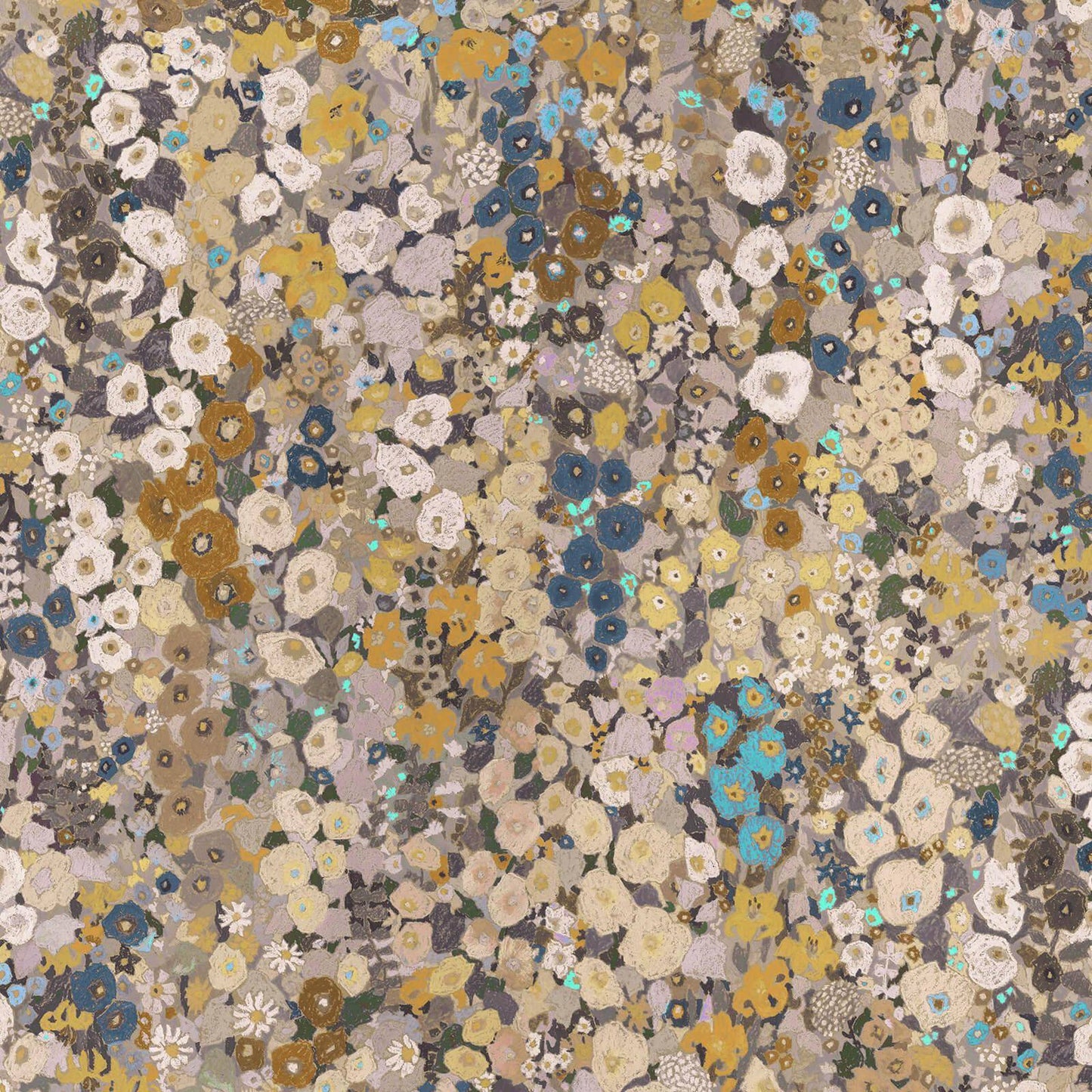 Hollyhocks Wallpaper - Flax - House of Hackney - 1-WA-HOL-DI-FAX-XXX - Premier Wallcovering