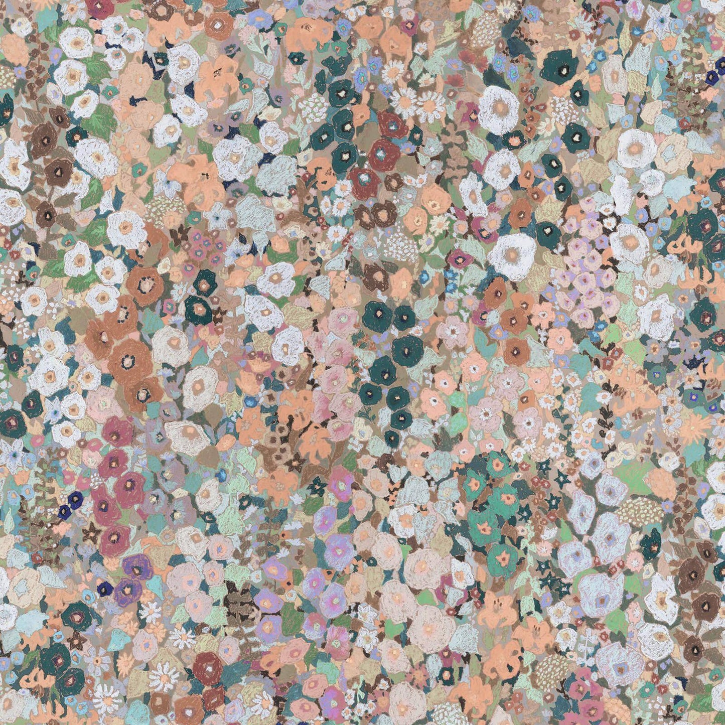 Hollyhocks Wallpaper - Prairie - House of Hackney - 1-WA-HOL-DI-PRA-XXX - Premier Wallcovering