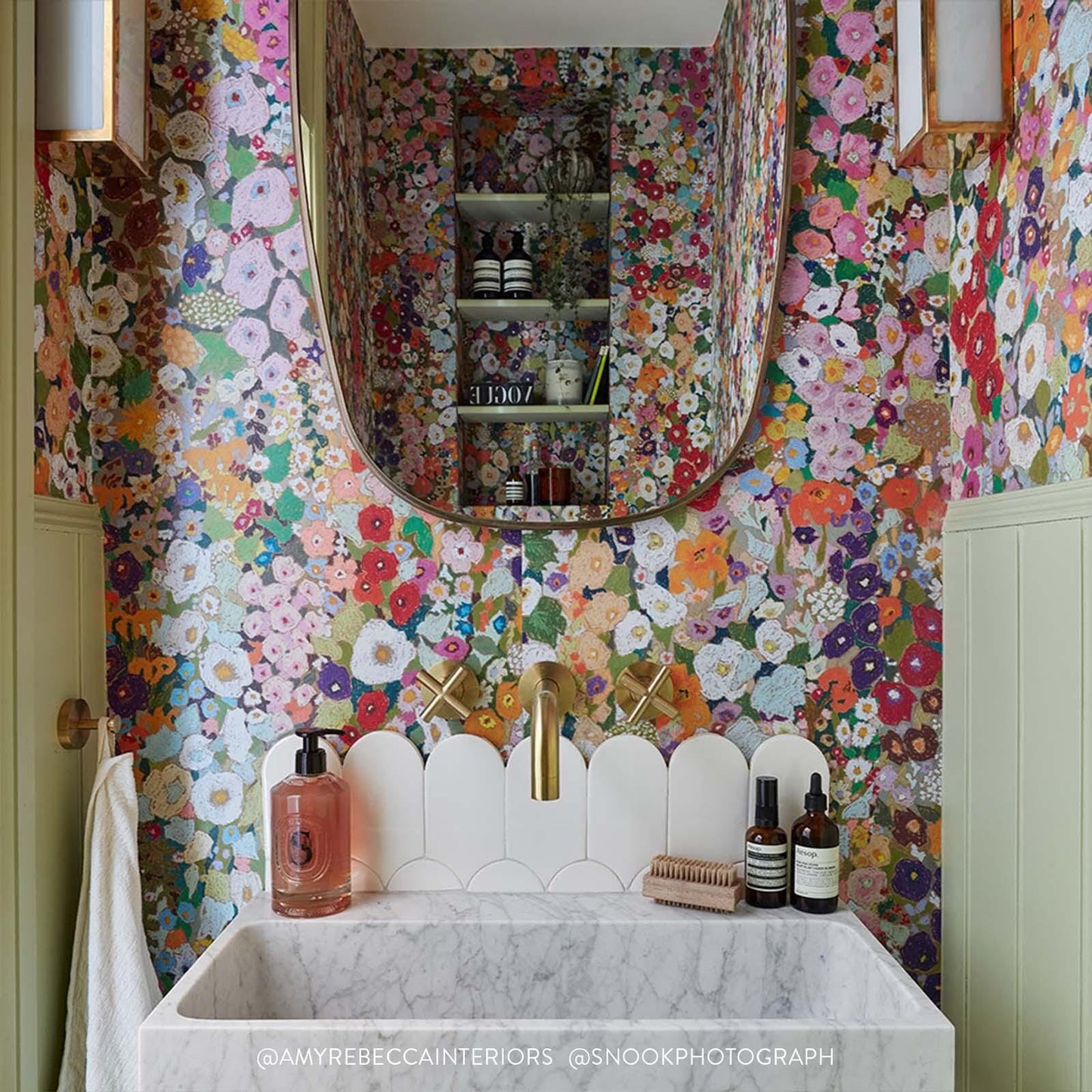 Hollyhocks Wallpaper - Spring - House of Hackney - 1 - WA - HOL - DI - SPR - XXX - Premier Wallcovering