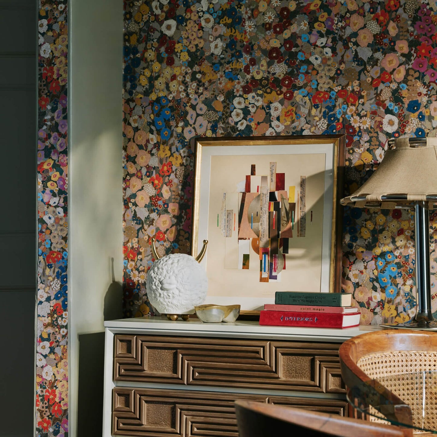 Hollyhocks Wallpaper - Autumn - House of Hackney - 1 - WA - HOL - DI - AUT - XXX - Premier Wallcovering