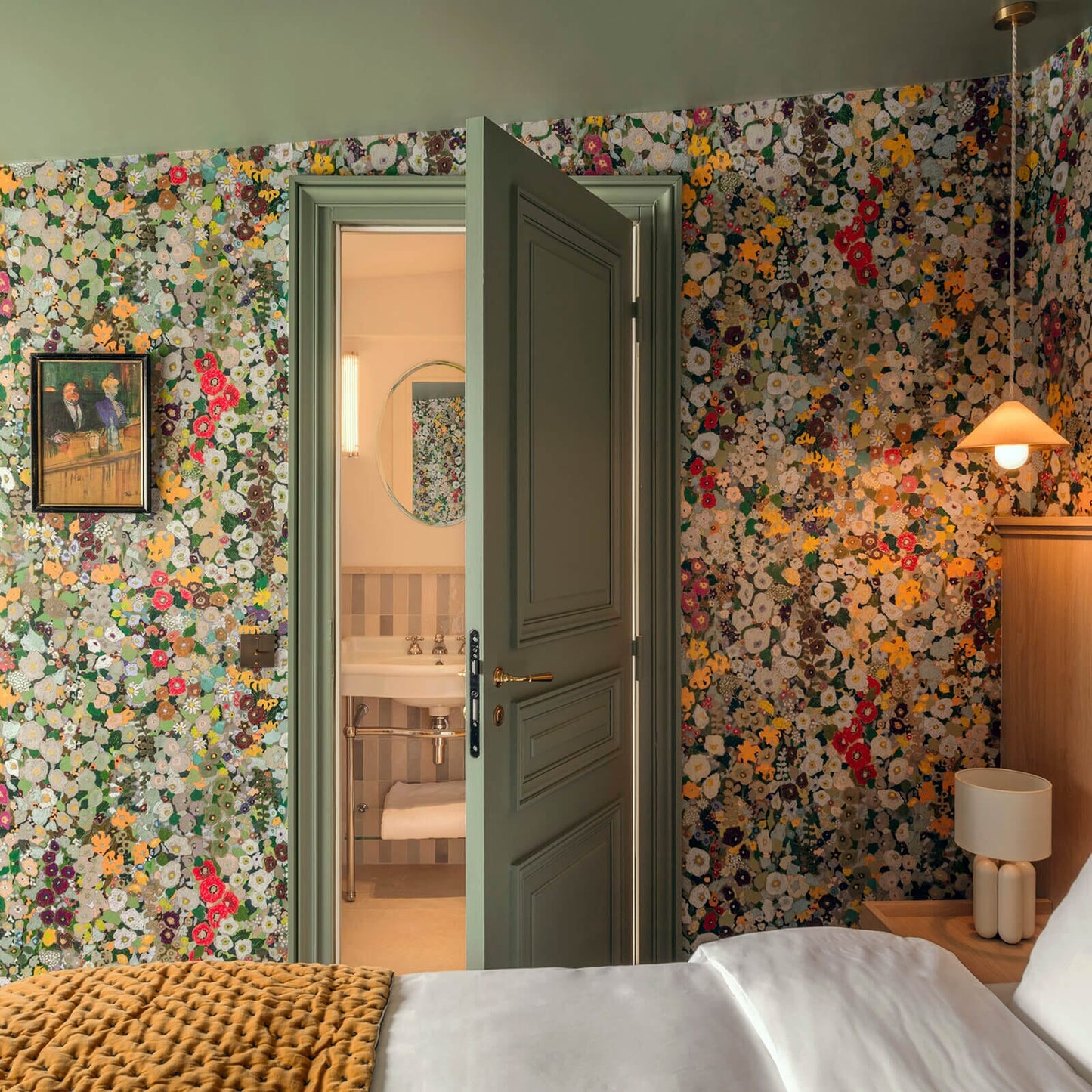 Hollyhocks Wallpaper - Summer - House of Hackney - 1 - WA - HOL - DI - SUM - XXX - Premier Wallcovering
