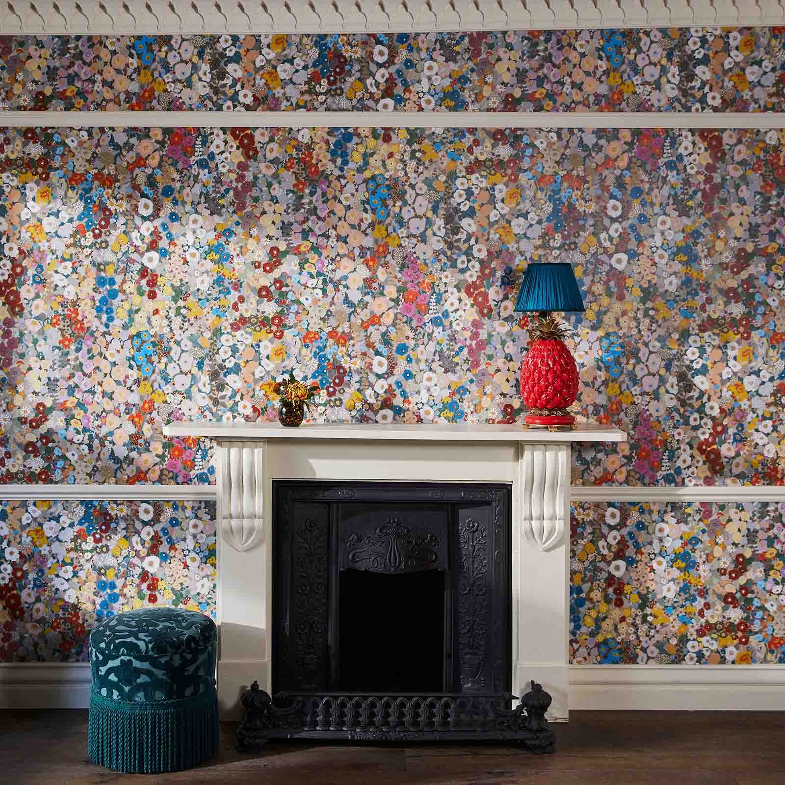 Hollyhocks Wallpaper - Autumn - House of Hackney - 1 - WA - HOL - DI - AUT - XXX - Premier Wallcovering