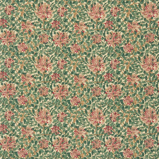 Honeysuckle Fabric - Chalk/Yellow - Morris & Co - DJA1HS201 - Premier Wallcovering