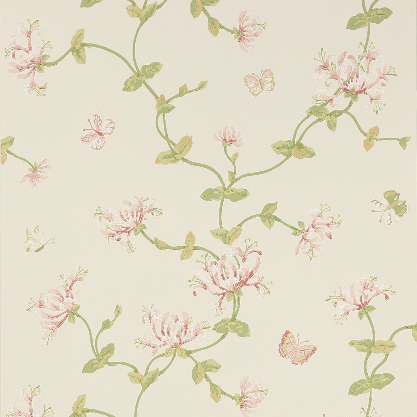Honeysuckle Garden Wallpaper - Pink/Green - Colefax & Fowler - W7002 - 03 - Premier Wallcovering