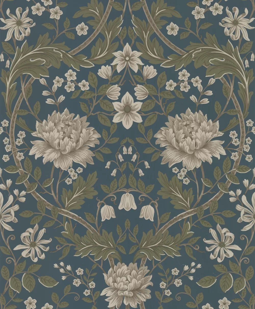 Honeysuckle Trail Wallpaper - Green - NextWall - NW44604 - Premier Wallcovering