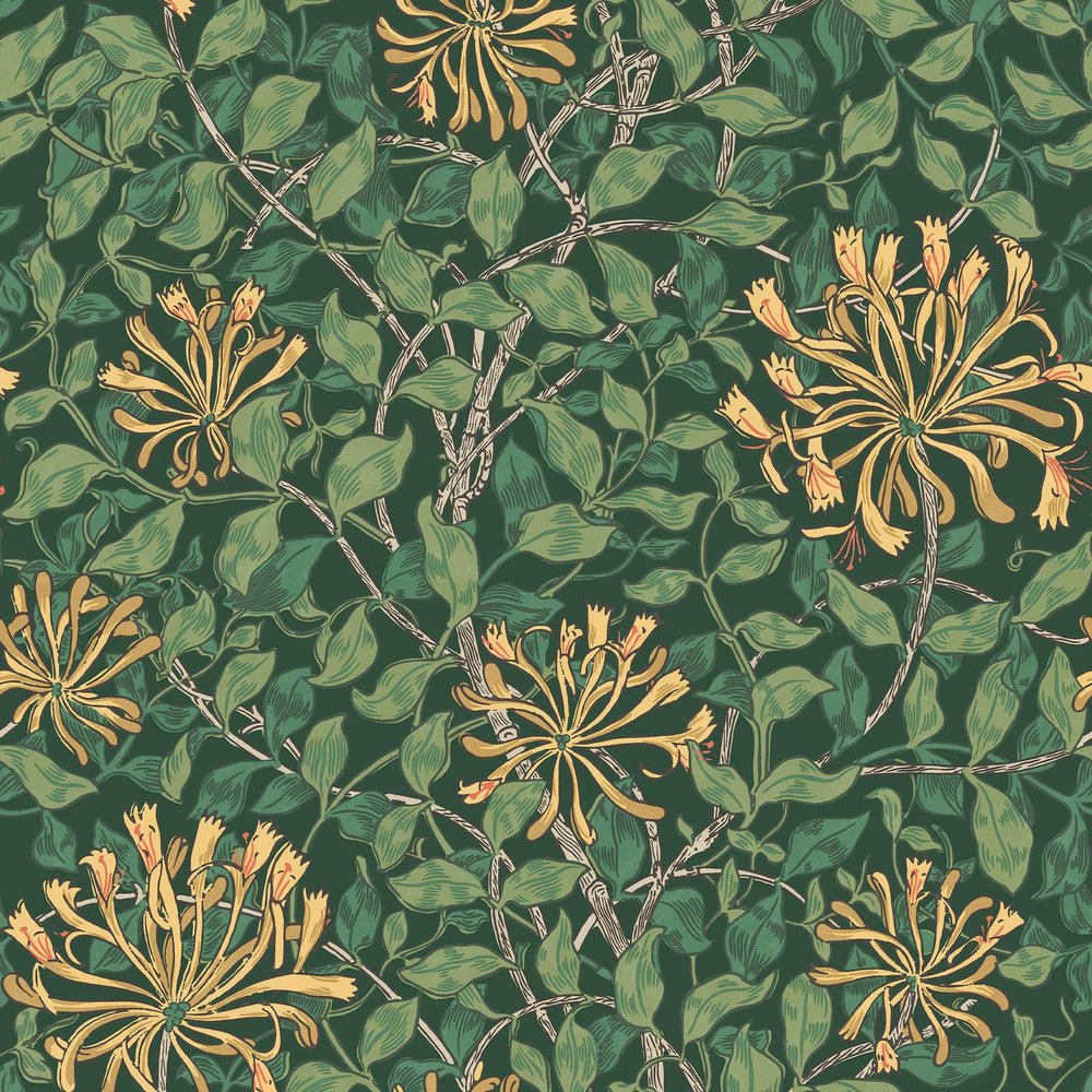 Honeysuckle Wallpaper - Verde - 140487 - William Morris - Premier Wallcovering