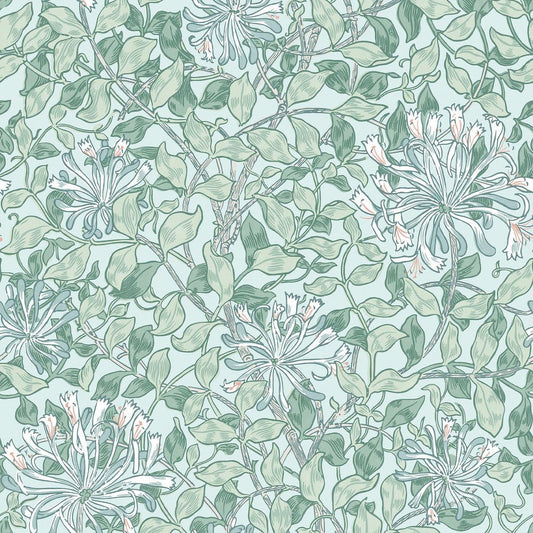 Honeysuckle Wallpaper - Breeze - 140485 - William Morris - Premier Wallcovering