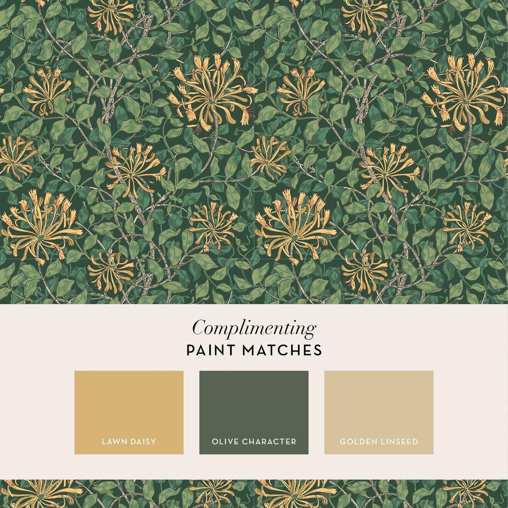 Honeysuckle Wallpaper - Verde - 140487 - William Morris - Premier Wallcovering