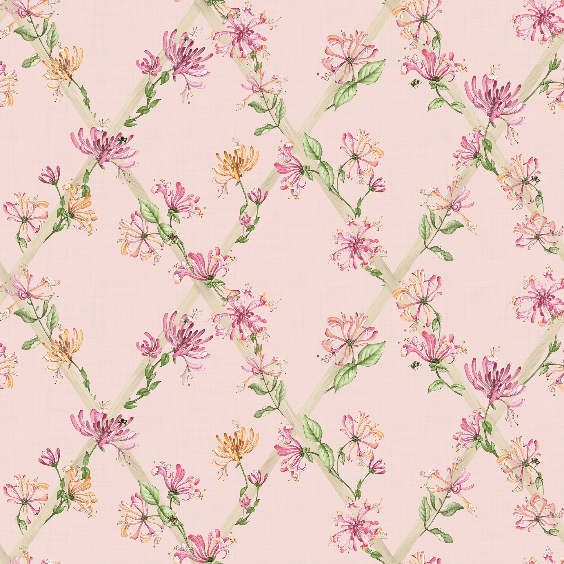 Honeysuckle Wallpaper - Pink - Lucie Annabel - LAN100433 - Premier Wallcovering