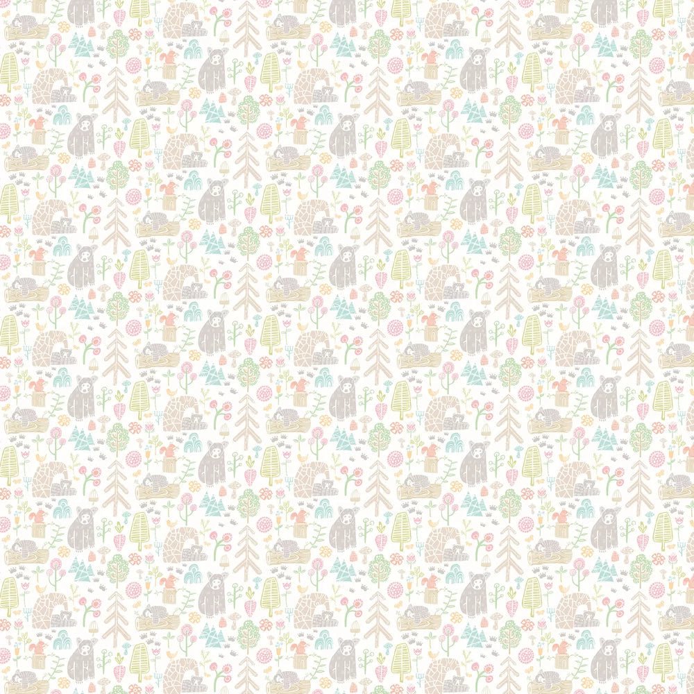 Honeywood Bears Wallpaper - Sherbet - Ohpopsi - WGU50148W - Premier Wallcovering