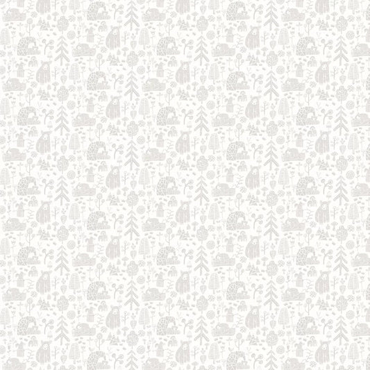 Honeywood Bears Wallpaper - Dove - Ohpopsi - WGU50145W - Premier Wallcovering