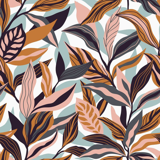 Honolulu Wallpaper - Seafoam, Peach & Rust - Lust Home - LH900021 - Premier Wallcovering