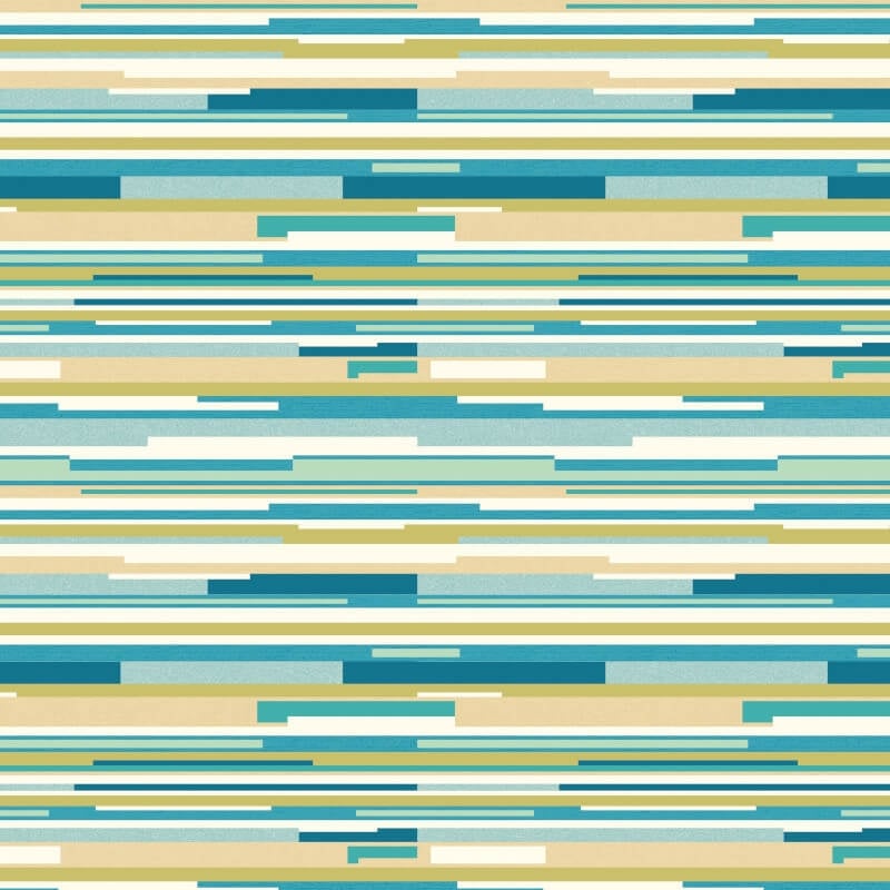 Horizontal Stripe Wallpaper - Teal Blue - Hoopla Walls - HWA1064W - Premier Wallcovering