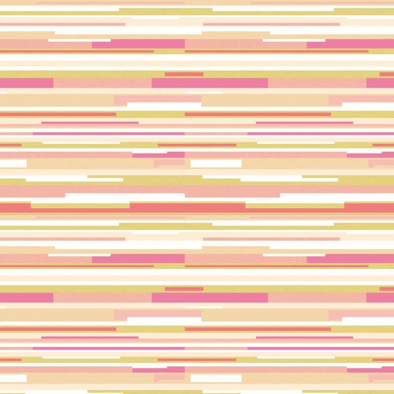 Horizontal Stripe Wallpaper - Pink/Green - Hoopla Walls - HWA1061W - Premier Wallcovering