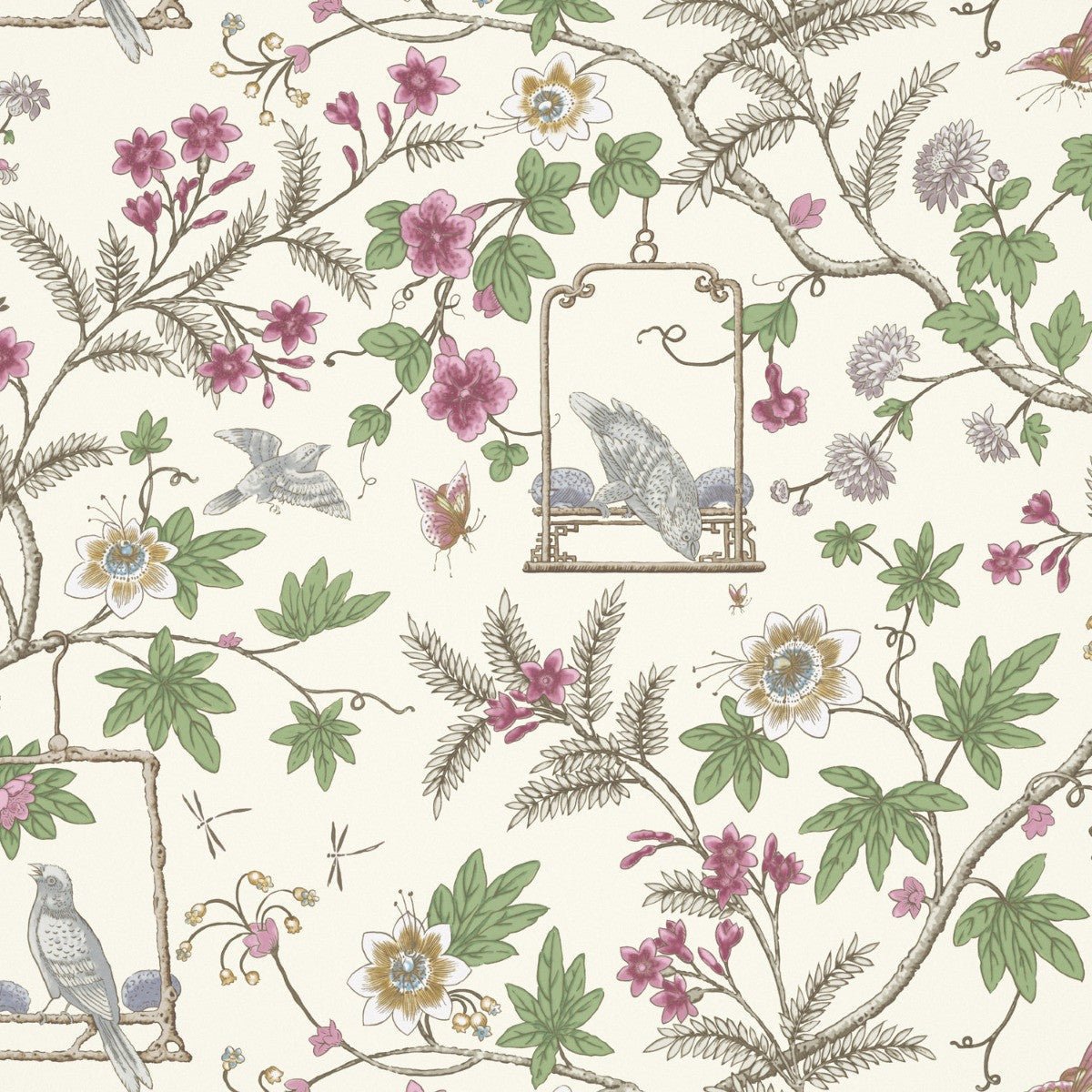 Horsham Wallpaper - Raspberry - Warner House - Premier Wallcovering