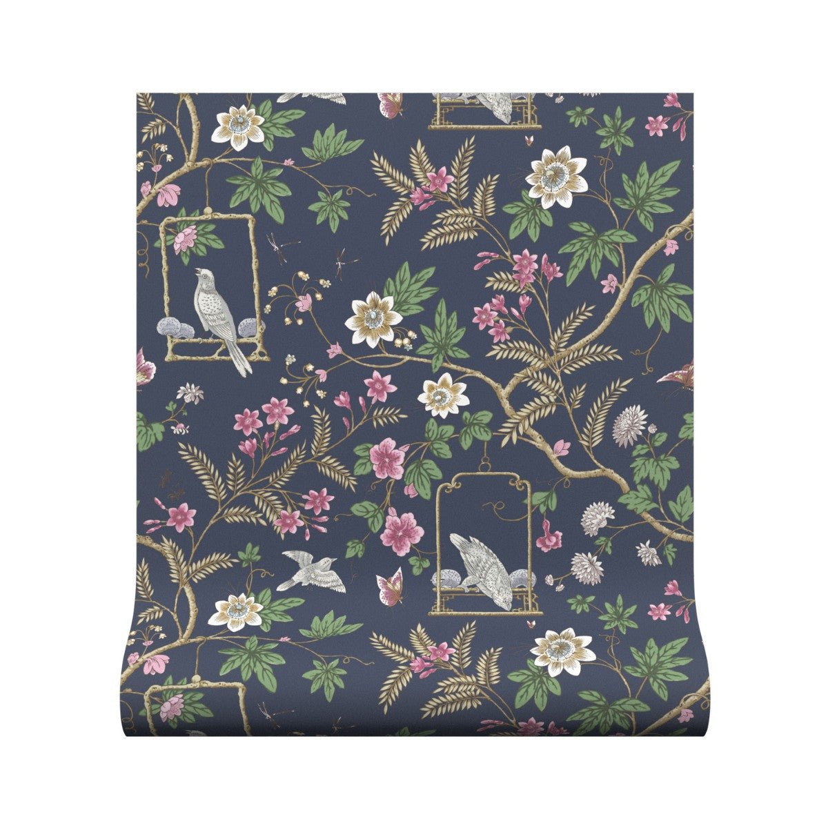 Horsham Wallpaper - Navy - Warner House - Premier Wallcovering