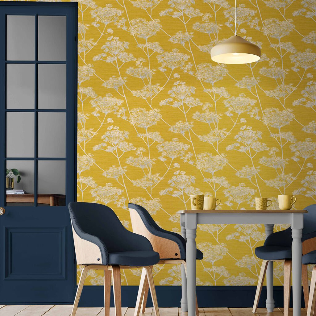 Hortus Wallpaper - Mustard - Graham & Brown - 112206 - Premier Wallcovering