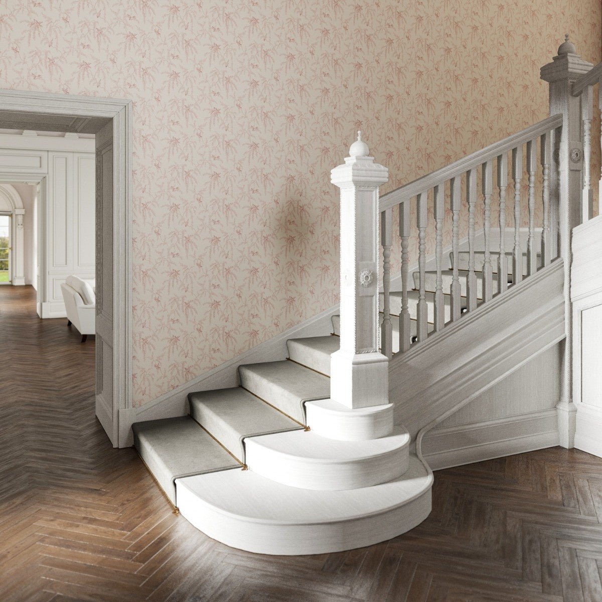 Housemartins Wallpaper - Rose - Warner House - Premier Wallcovering