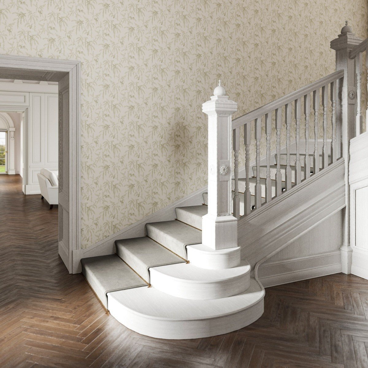 Housemartins Wallpaper - Sage - Warner House - Premier Wallcovering