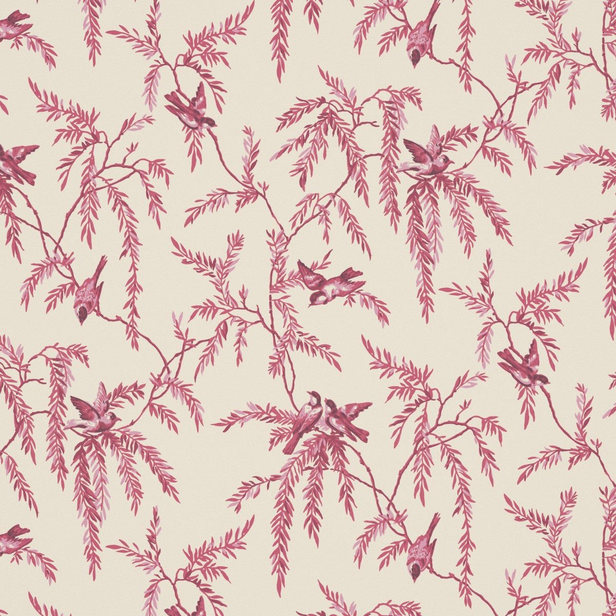 Housemartins Wallpaper - Raspberry - Warner House - Premier Wallcovering