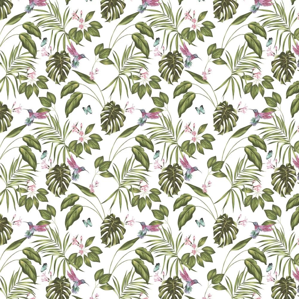 Hummingbird Wallpaper - Wilderness White - Ohpopsi - WLD53114W - Premier Wallcovering