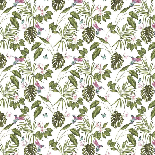 Hummingbird Wallpaper - Wilderness White - Ohpopsi - WLD53114W - Premier Wallcovering