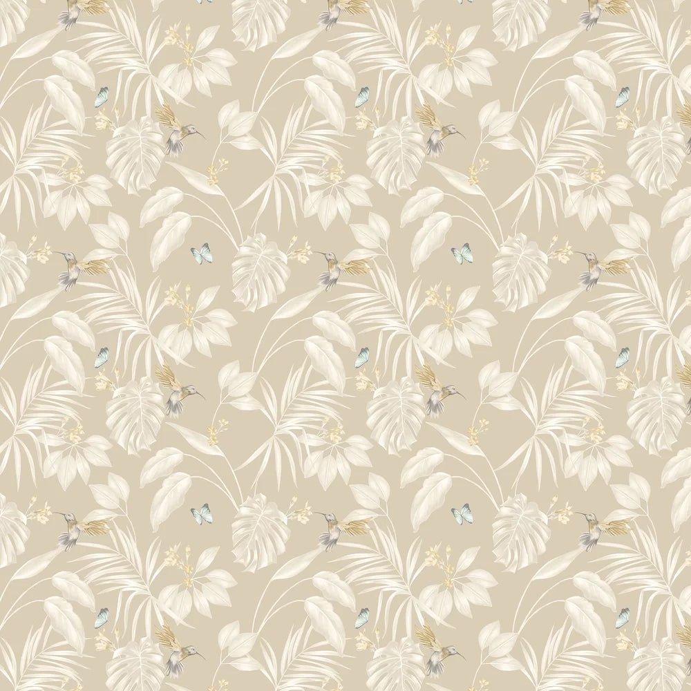 Hummingbird Wallpaper - Straw - Ohpopsi - LBK50106W - Premier Wallcovering