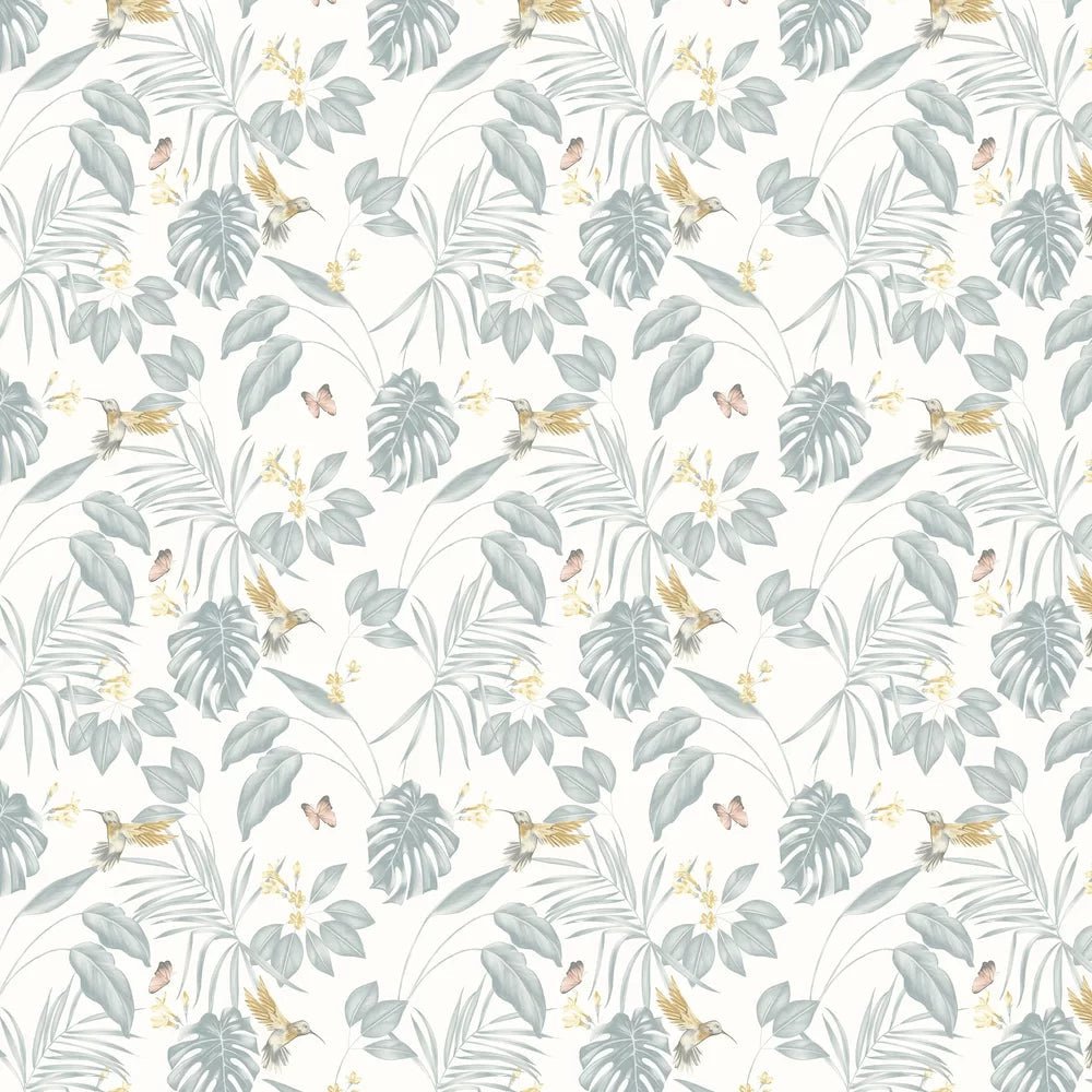 Hummingbird Wallpaper - Wedgewood - Ohpopsi - LBK50160W - Premier Wallcovering