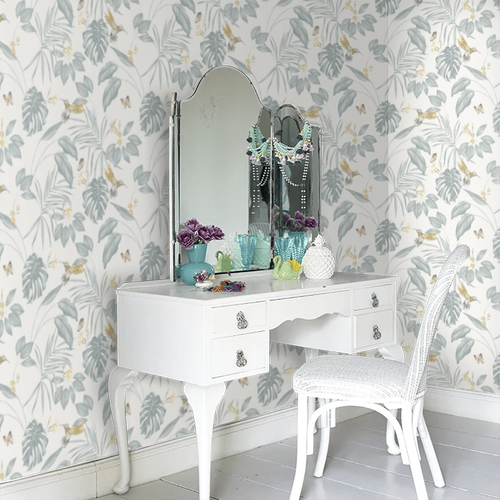 Hummingbird Wallpaper - Wedgewood - Ohpopsi - LBK50160W - Premier Wallcovering
