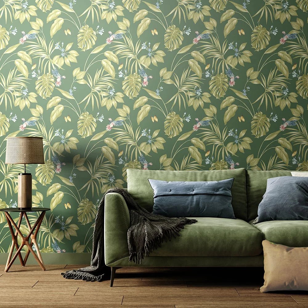 Hummingbird Wallpaper - Forest - Ohpopsi - LBK50147W - Premier Wallcovering