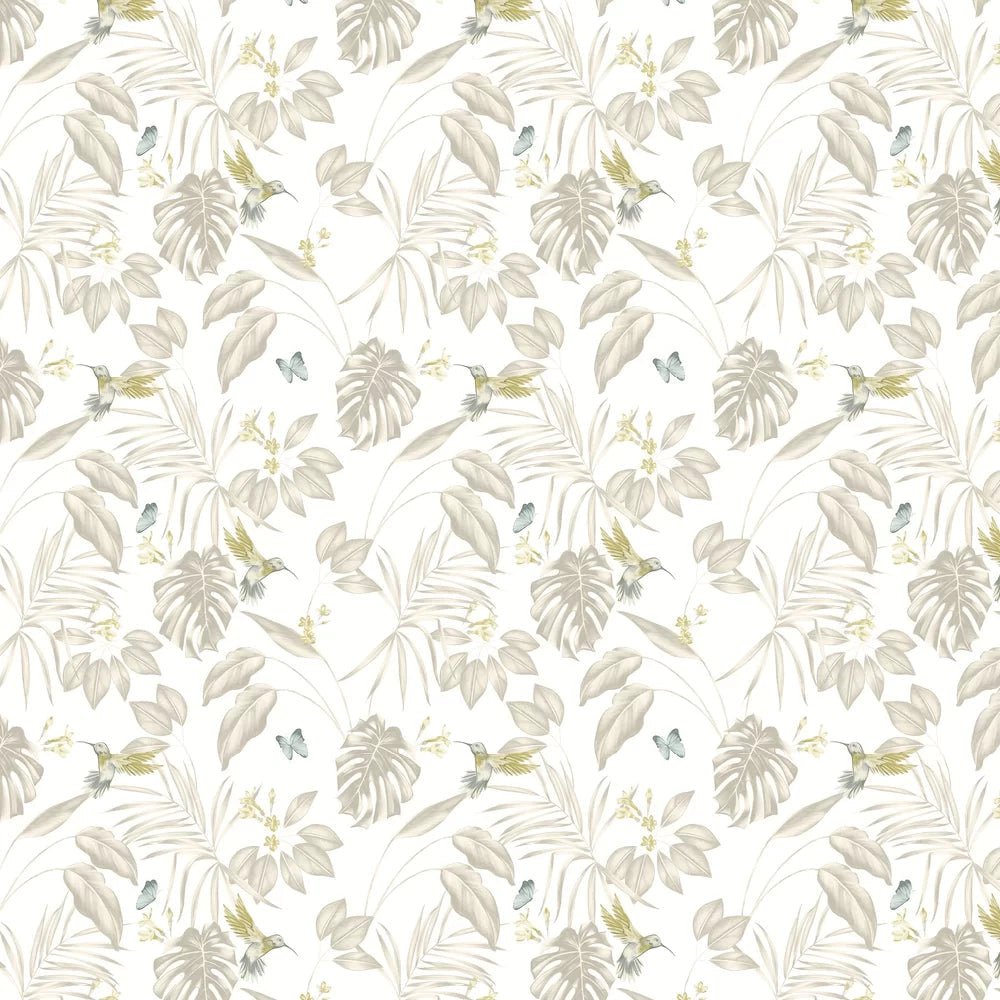 Hummingbird Wallpaper - Pearl - Ohpopsi - LBK50114W - Premier Wallcovering
