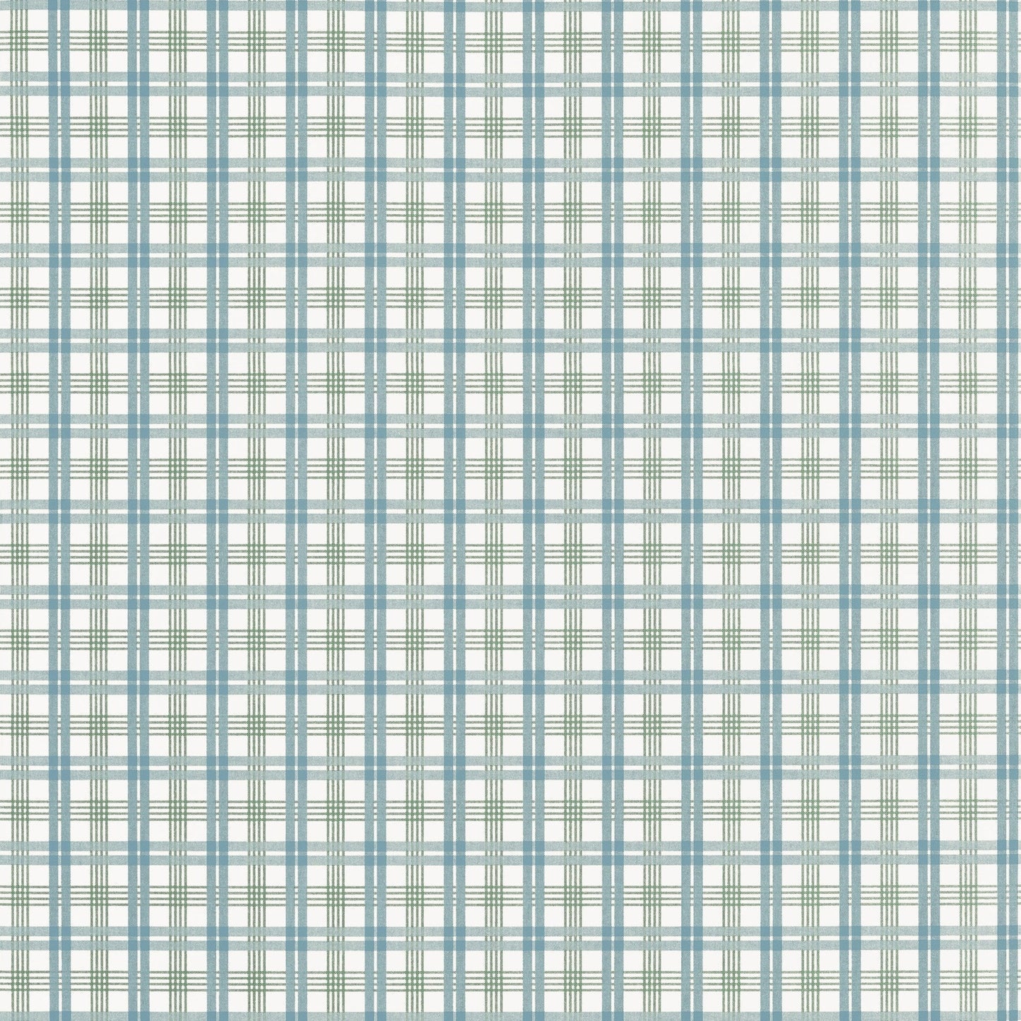 Huntley Plaid Wallpaper - Peacock Blue & Green - Thibaut - T44055 - Premier Wallcovering
