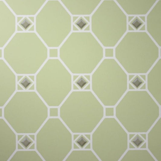 Huntly Wallpaper - Pale Lime - Nina Campbell - NCW4126-03 - Premier Wallcovering