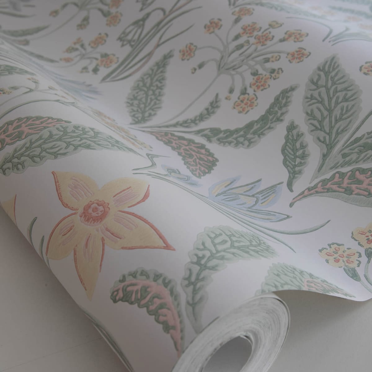 Huset I Solen Wallpaper - Spring Green - Sandberg - S10160 - Premier Wallcovering