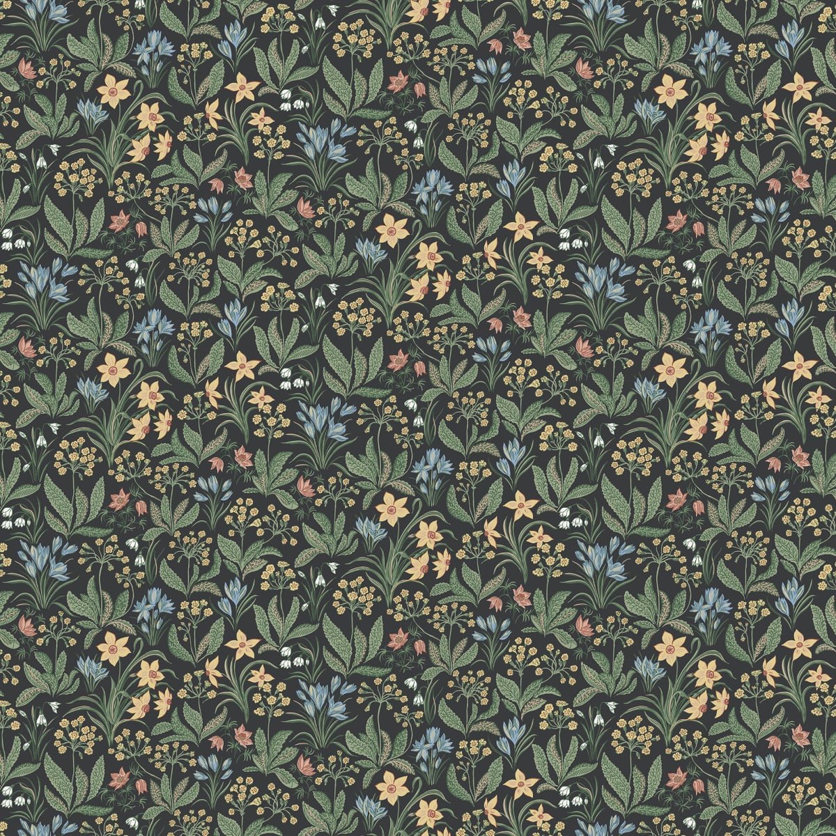 Huset I Solen Wallpaper - Charcoal - Sandberg - S10161 - Premier Wallcovering