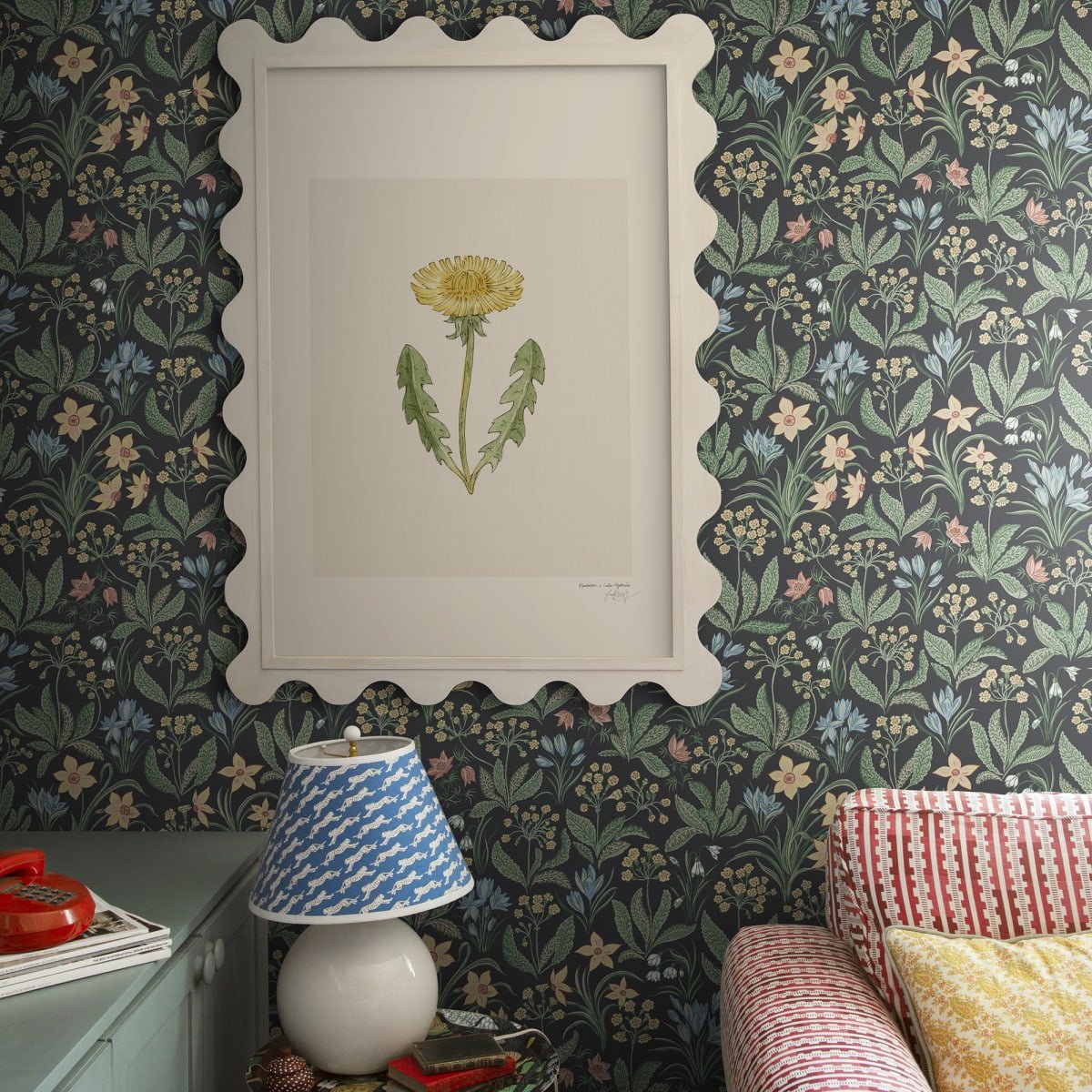 Huset I Solen Wallpaper - Charcoal - Sandberg - S10161 - Premier Wallcovering