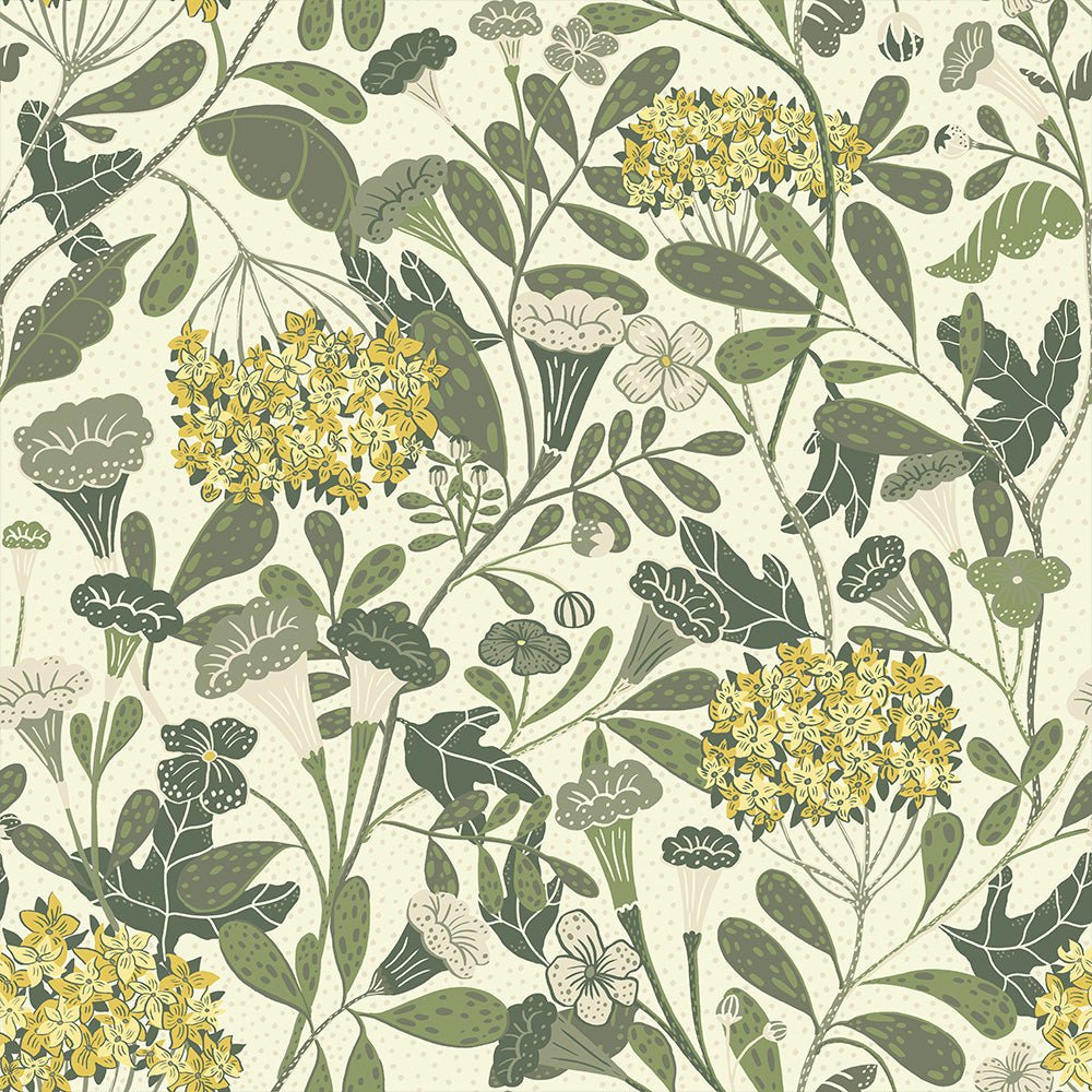 Hybbe Wallpaper - Light Green - Midbec - 55023 - Premier Wallcovering