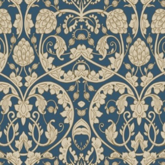 Morris Collections - 1127 - Hydrangea Wallpaper - Slate - Premier Wallcovering