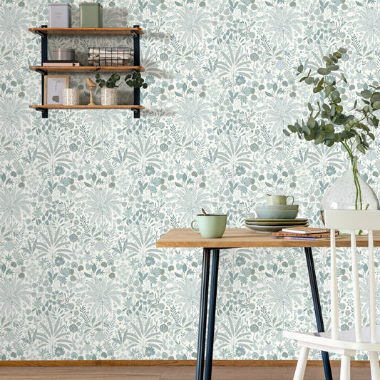 Hygge Hope Wallpaper - Smoke Blue - Caselio - 100596029 - Premier Wallcovering