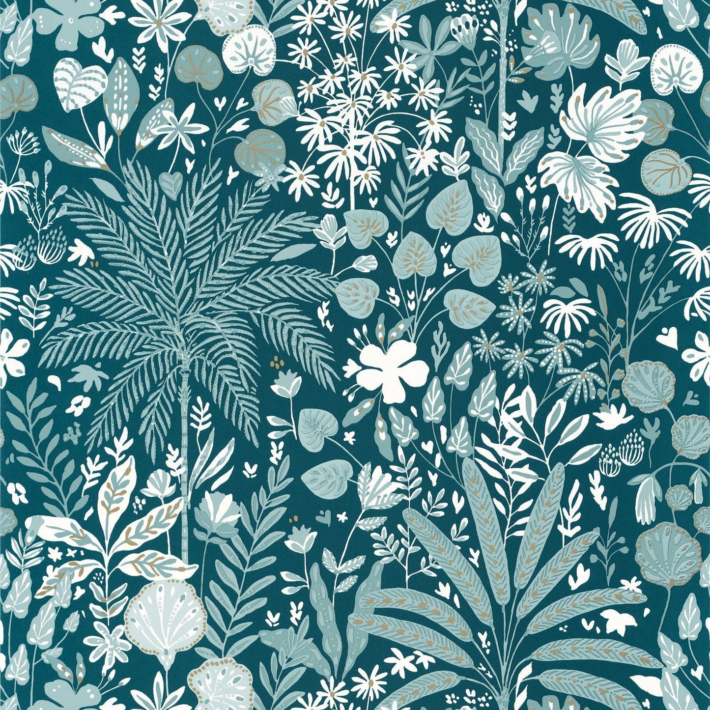 Hygge Hope Wallpaper - Teal Blue - Caselio - 100596120 - Premier Wallcovering