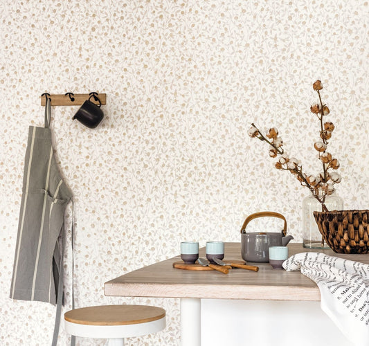 Hygge Serenity Wallpaper - Beige - Caselio - 100561132 - Premier Wallcovering