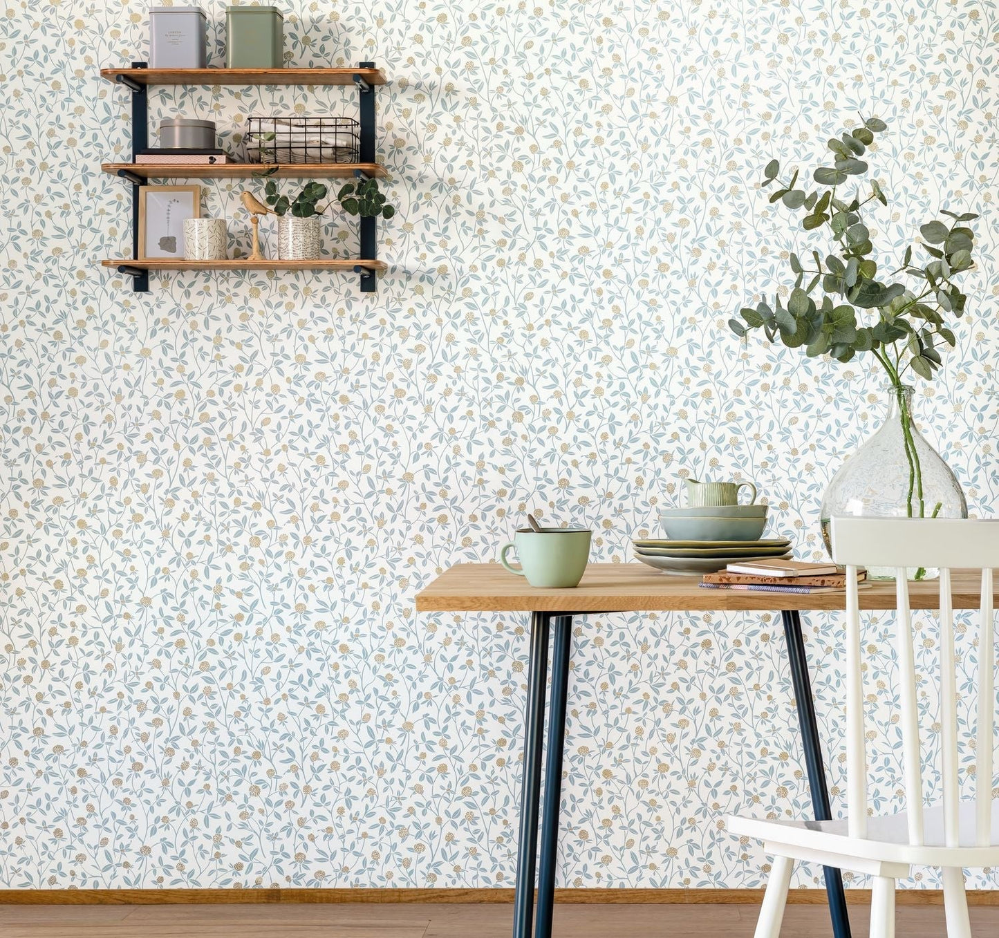 Hygge Serenity Wallpaper - Vert D'eau - Caselio - 100567321 - Premier Wallcovering