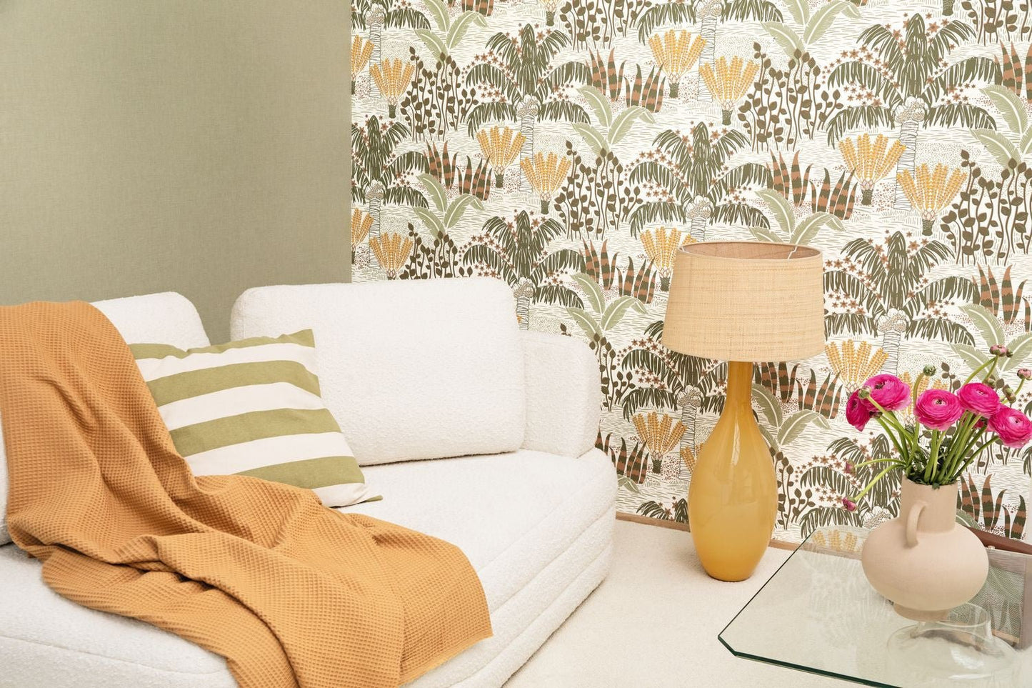 Hygge Uni Wallpaper - Lichen - Caselio - 100607312 - Premier Wallcovering