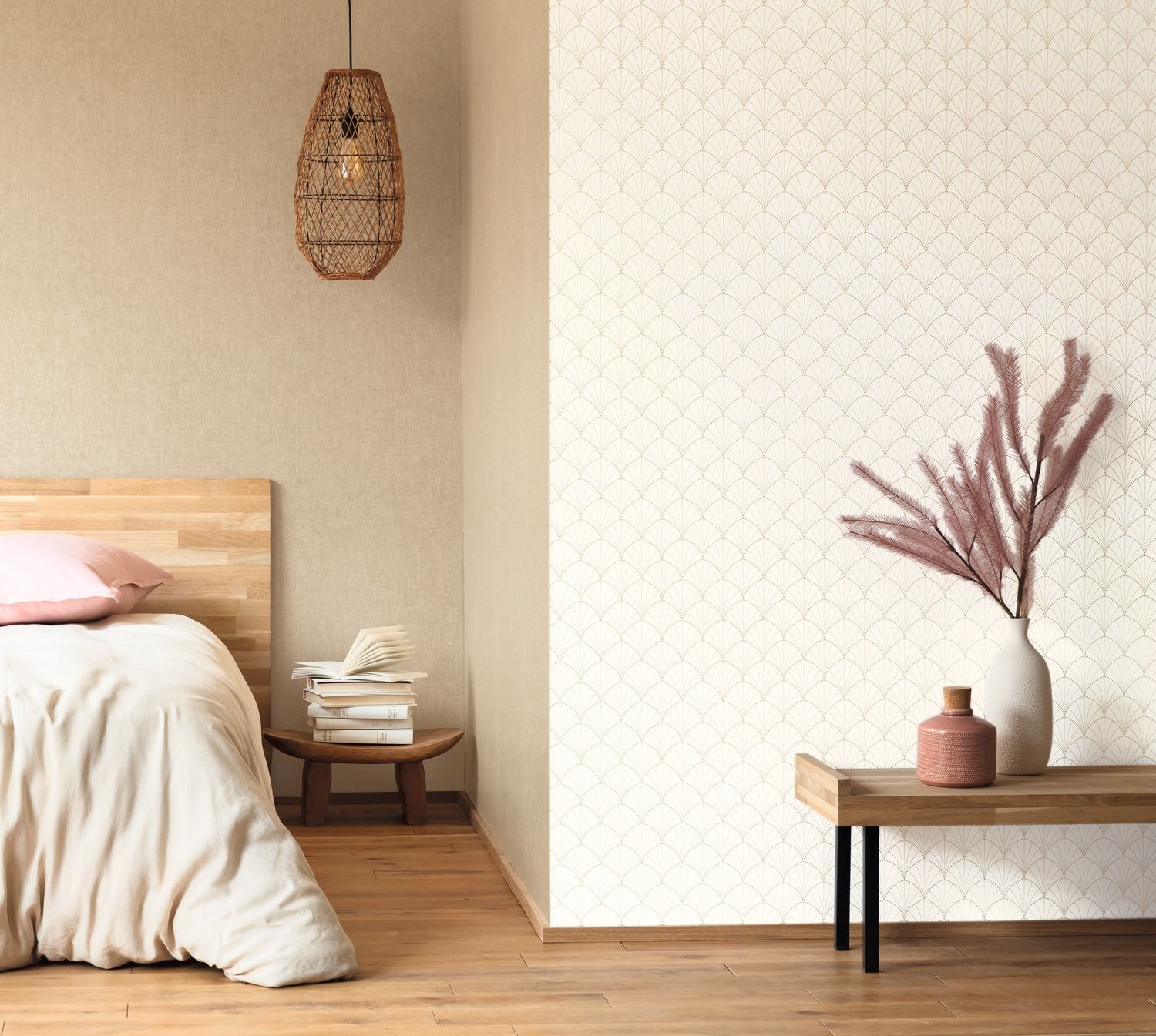 Hygge Uni Wallpaper - Blanc - Caselio - 100601520 - Premier Wallcovering