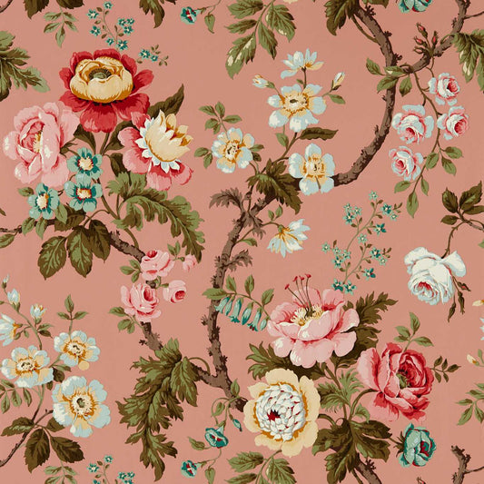 Hykenham Wallpaper - French Rose - DOSW217040 - Sanderson - Premier Wallcovering