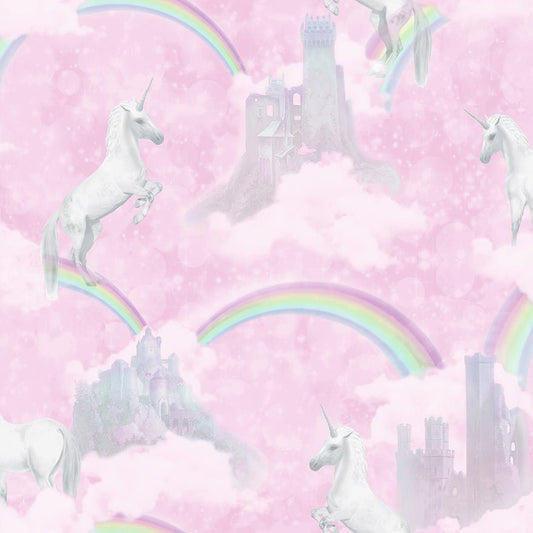 I believe in unicorns Wallpaper - Pink - Holden Décor - 12480 - Premier Wallcovering