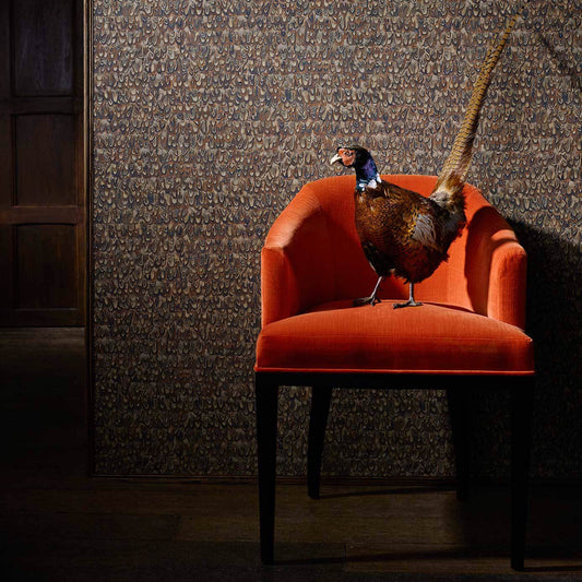 Icarus Wallpaper - Copper/Phesant - ZKEM312674 - Zoffany - Premier Wallcovering