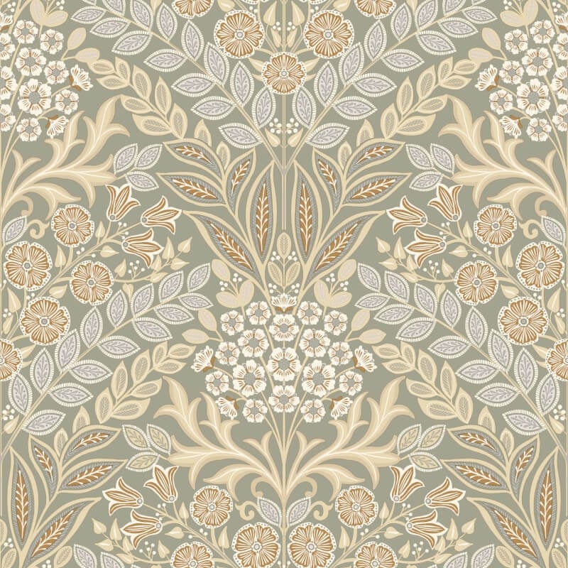 Icon Belvedere Floral Wallpaper - Taupe - Grandeco - IC2102 - Premier Wallcovering