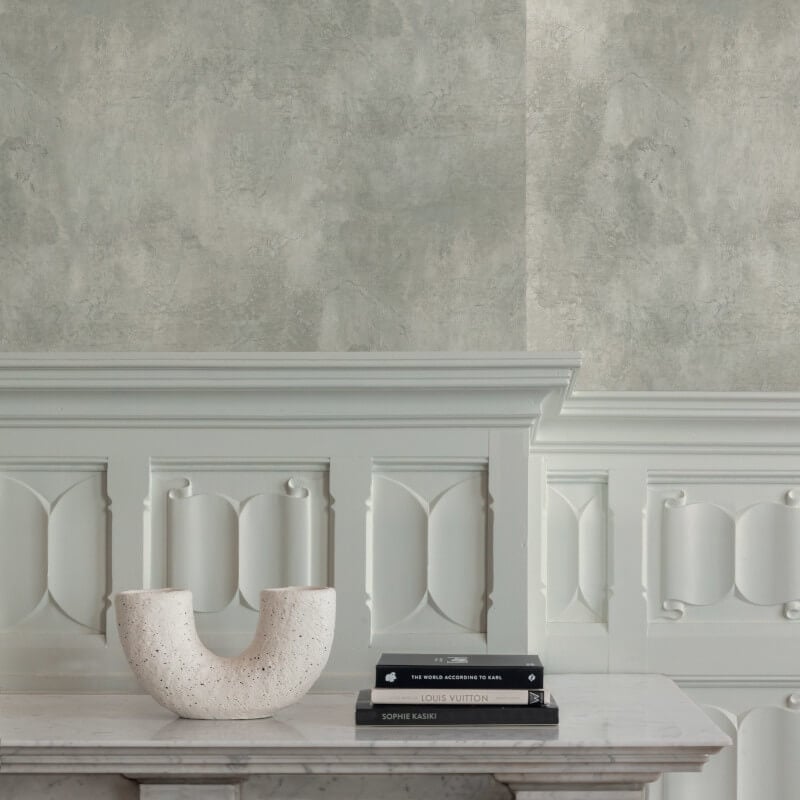 Icon Castello Plaster Wallpaper - Light Grey - Grandeco - IC1205 - Premier Wallcovering